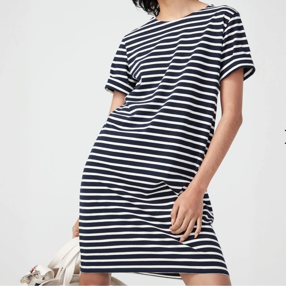 Kule The Tee Dress - Navy and Cream size XS - Picture 2 of 8